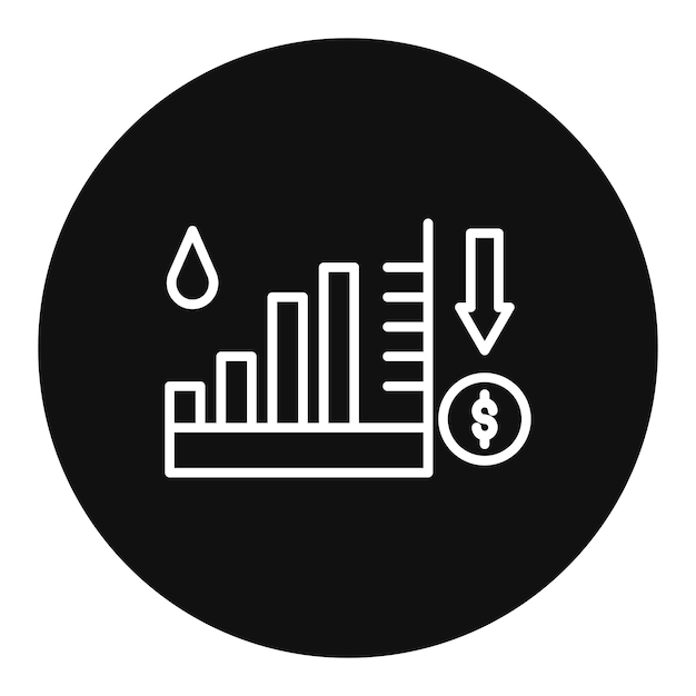 oil price decrease vector illustration