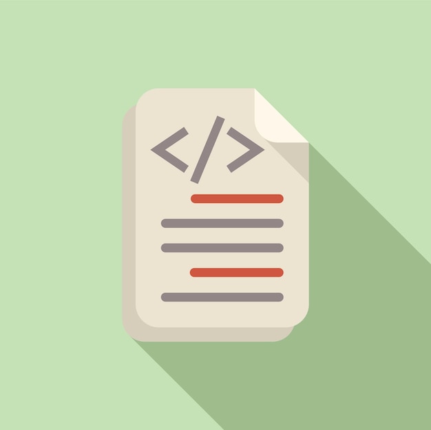 paper code paper icon flat vector screen code computer cloud system
