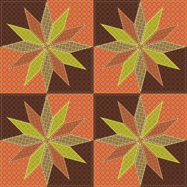 patchwork background with decor elements
