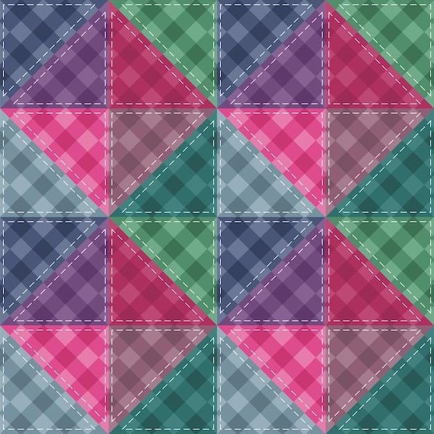 patchwork background with decor elements