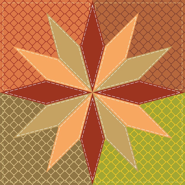patchwork background with decor elements