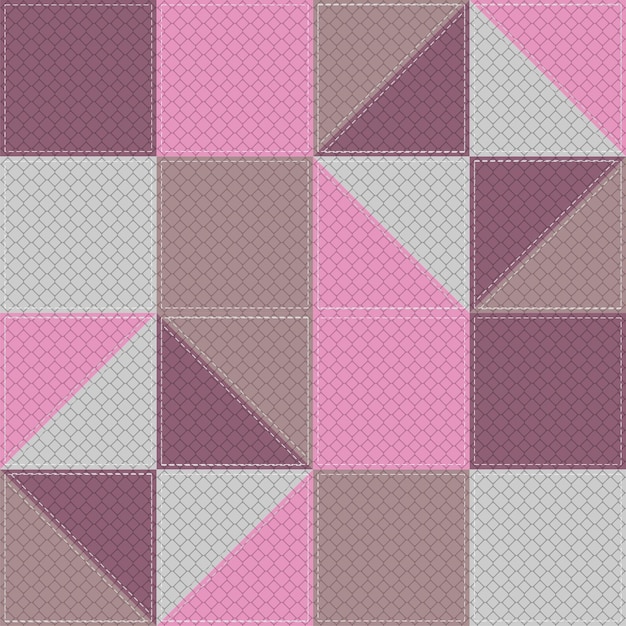 patchwork background with decor elements