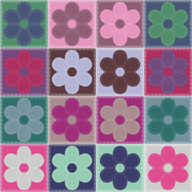 patchwork background with different patterns