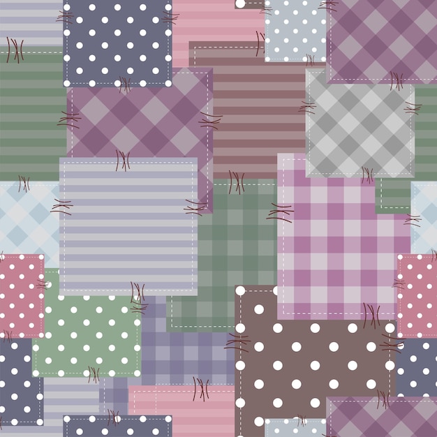 patchwork background with different patterns