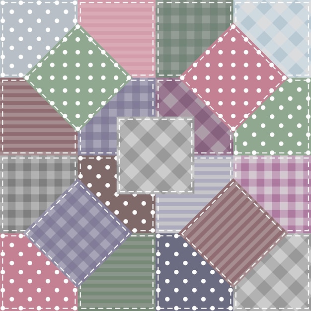 patchwork background with different patterns