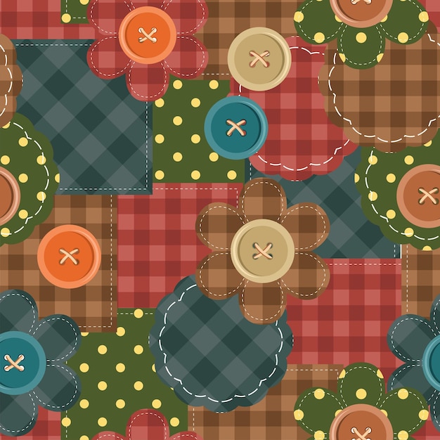 patchwork background with different patterns