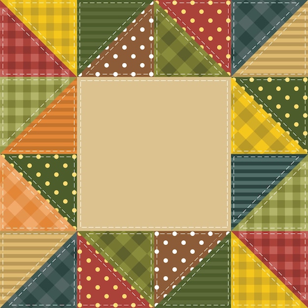 patchwork frame with different patterns