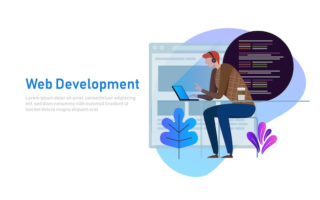 person programmer working with program code on screen coding and programming web developer software