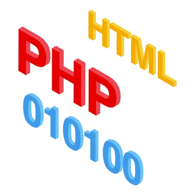 php html binary code programming language concept
