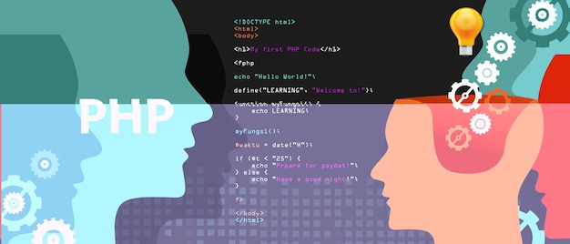 php programming language syntax for web coding script in screen