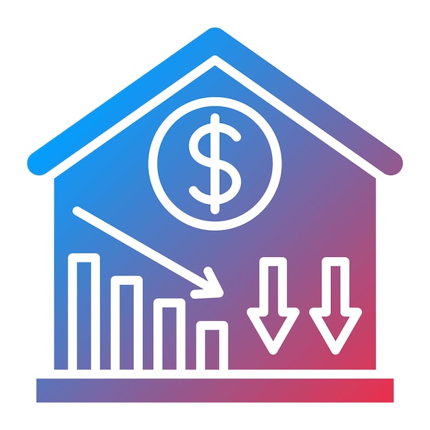price decrease icon vector image can be used for banking and finance