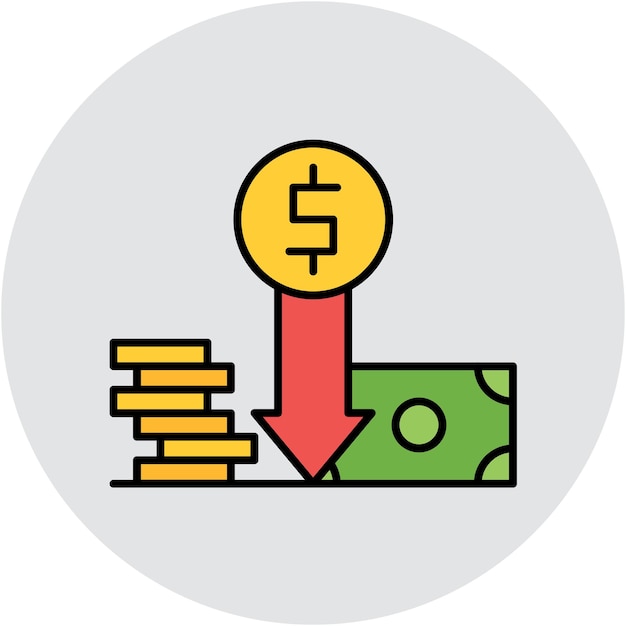 price decrease vector illustration style