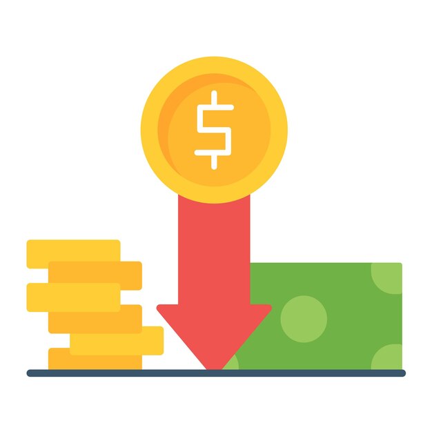 price decrease vector illustration style