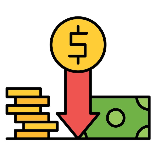 price decrease vector illustration style