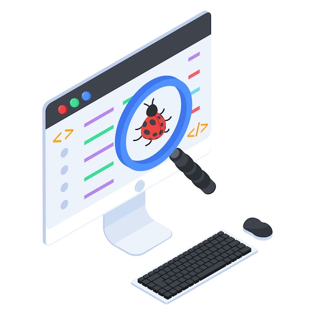 process of debugging software