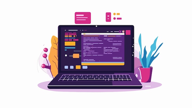 professional coding and programming software interface on windows