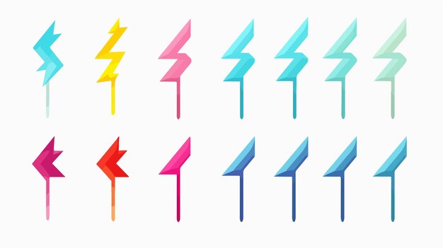 professional increase decrease arrow symbol set business icon