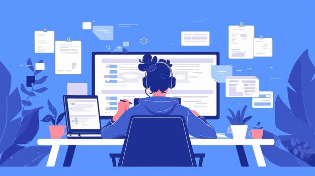 professional software developer optimizing code with programmer or engineer in office setting