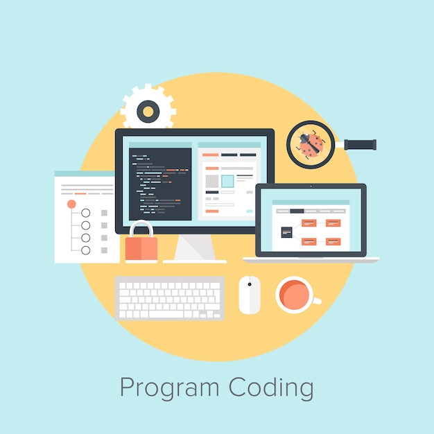 program coding.