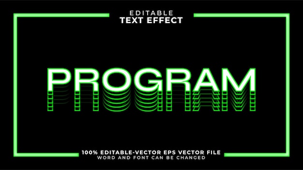 program editable text effect
