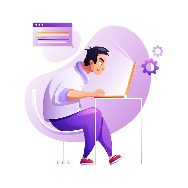 programmer coder concentrated at working project developing programming and coding technologies