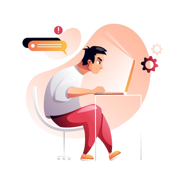 programmer concentrated at working project developing programming and coding technologies
