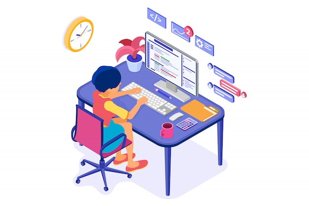 programmer developing program
