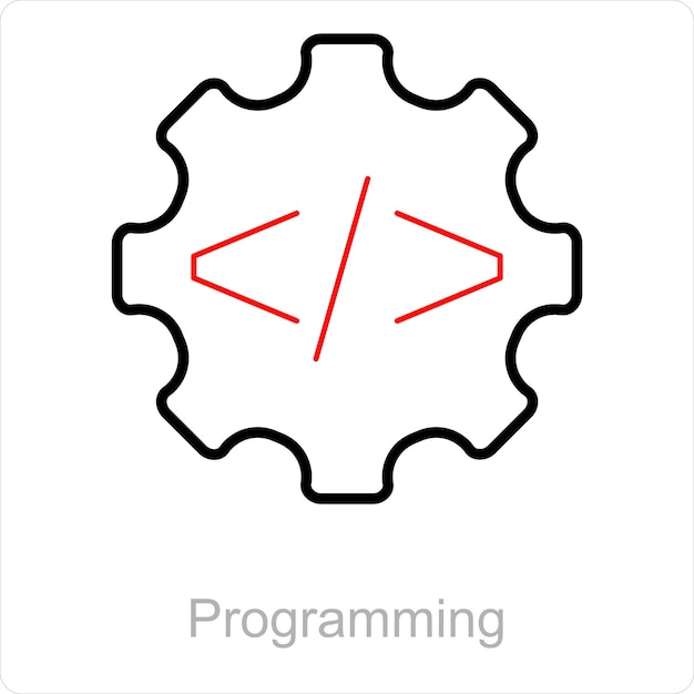 programming and code icon concept