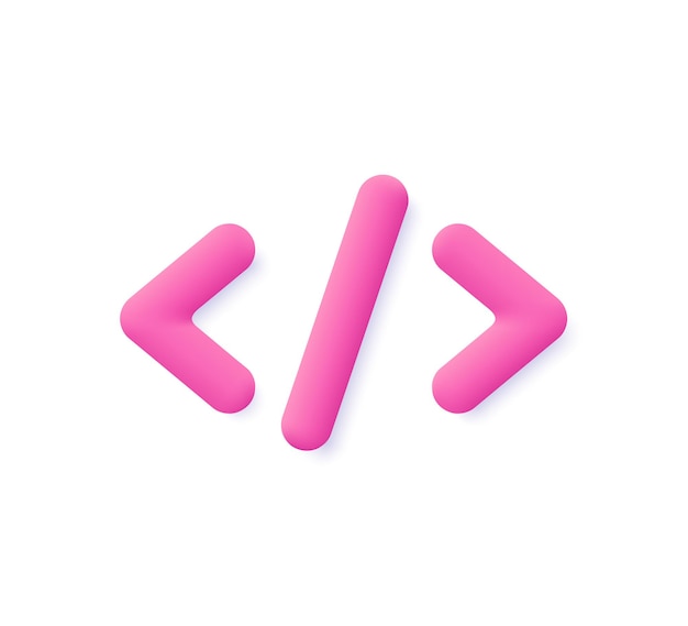 programming code python or java api symbols programming and web development concept 3d vector icon