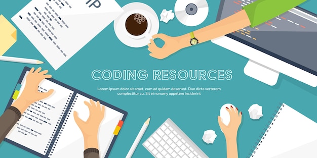 programming coding flat computing background code hardware software web development search engine