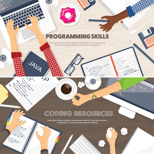 programming coding flat computing background code hardware software web development search engine