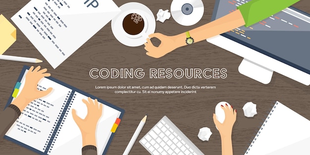programming coding flat computing background code hardware software web development search engine
