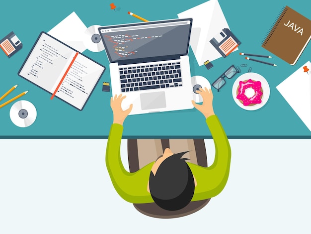 programming coding flat computing background code hardware software web development search engine