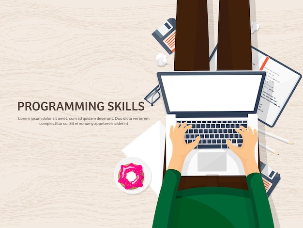 programming coding flat computing background code hardware software web development search engine