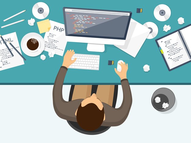 programming coding flat computing background code hardware software web development search engine