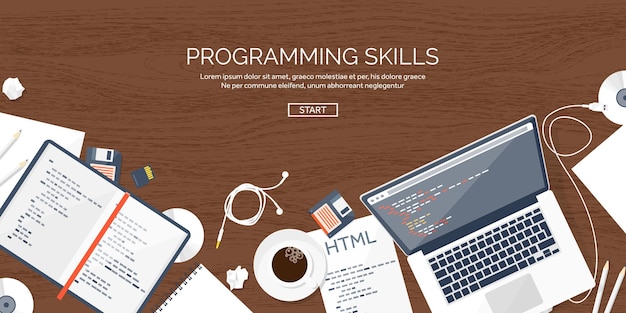 programming and coding flat computing background code hardware software web development seo search