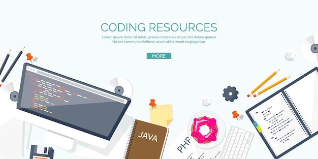 programming and coding flat computing background code hardware software web development seo search