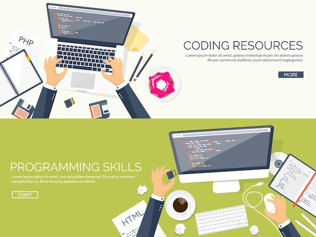 programming and coding flat computing background code hardware software web development seo search