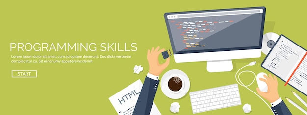 programming and coding flat computing background code hardware software web development seo search