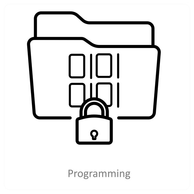 programming and coding icon concept