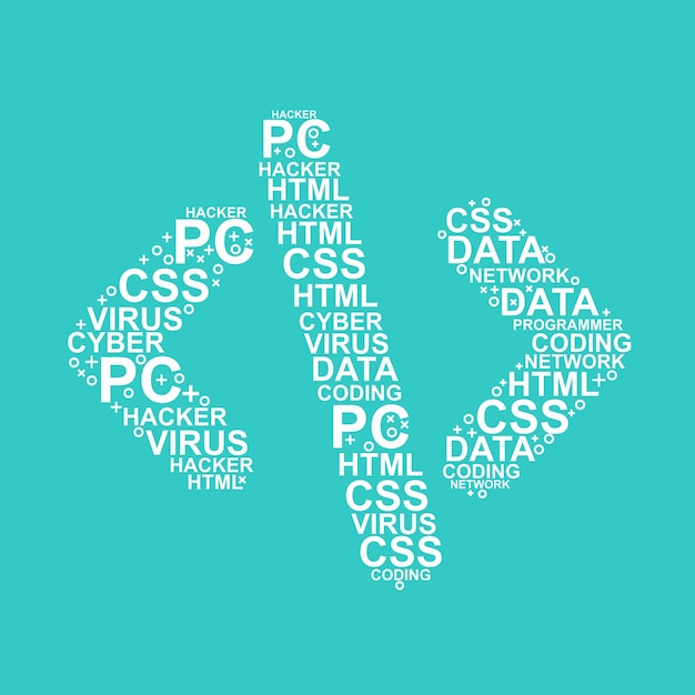 programming or coding typography design