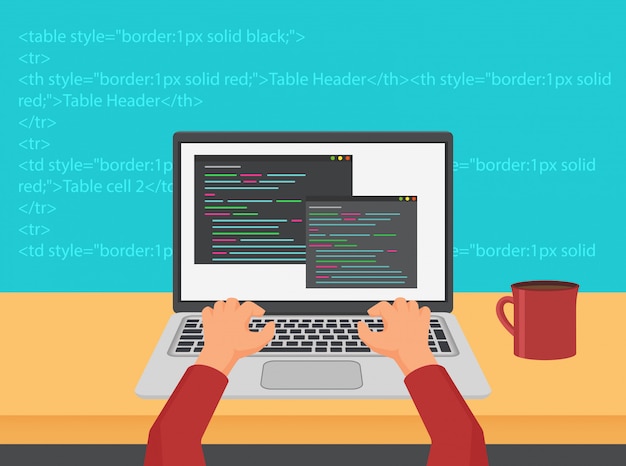  programming, coding and web development code concept
