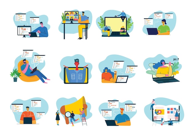 programming and coding, website development, web design.