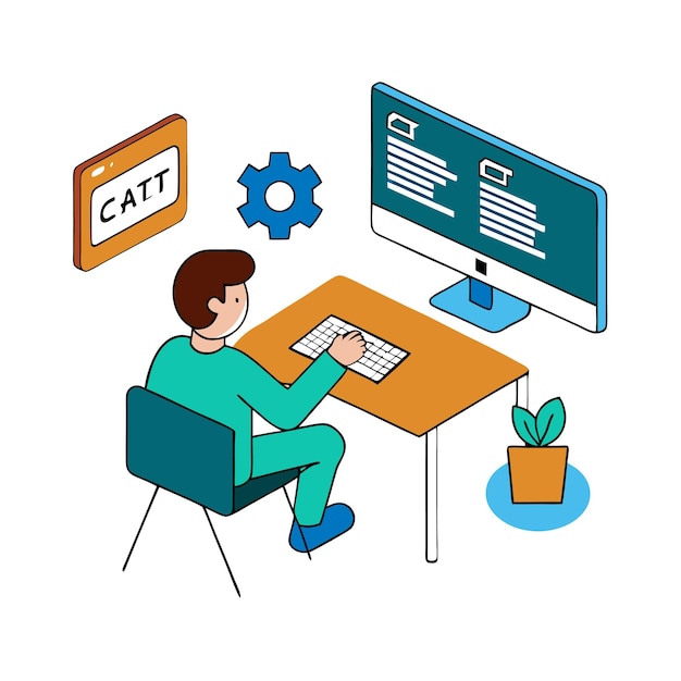 Programming concept codering java script programming illustratie