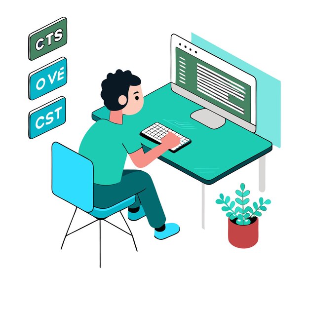 programming concept coding java script progamming illustration