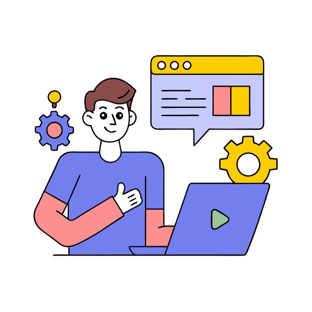 programming concept coding java script progamming illustration