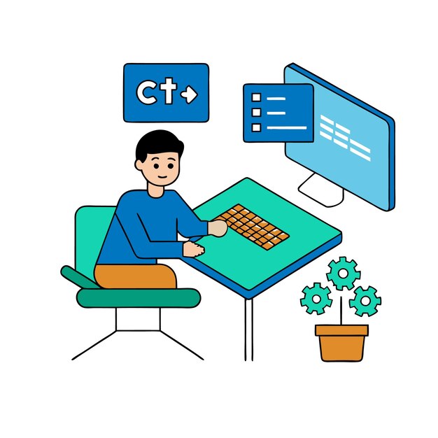 programming concept coding java script progamming illustration
