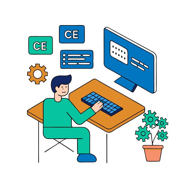 programming concept coding java script progamming illustration