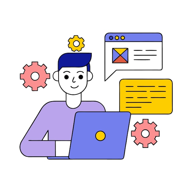 programming concept coding java script progamming illustration