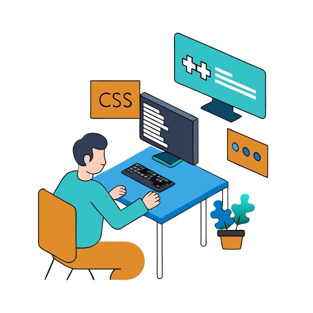 programming concept coding java script progamming illustration